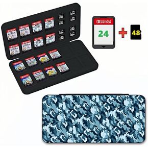Game Card Case【24 Game Card Slots + 48 Micro SD Card Slots】 Compatible with Nintendo Switch& Switch OLED Card Portable Memory Card Storage, Games shell. NS-N (Strawberry) in Kuwait