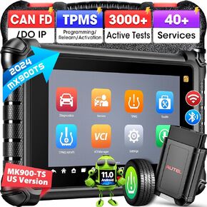 Autel MaxiCheck MX900TS Scanner: Newer of MK808S-TS MX808S-TS MP808S-TS MS906TS w/CAN-FD DoIP, OE Complete TPMS, Sensor Program/Relearn, BiDirectional Scan Tool, 8'' Android 11, 40+ Services, FCA SGW