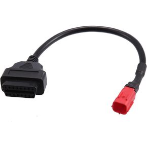 X AUTOHAUX 1.09ft 6 Pin to OBDII Cable Cord Diagnostic Adapter Cable Motorcycle OBD2 Scanner Diagnostic Cable Adapter