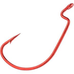 Dr.Fish 100 Pack EWG Fishing Hooks Bass Fishing Hooks Offset Shank Worm Hooks Round Bend Wide Gap Drop Shot Texas Carolina Rig Hooks High Carbon Steel Live Bait Fishing Hooks Freshwater Saltwater in Saudi Arabia