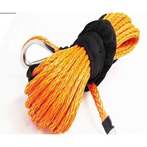 Jutemill Synthetic Winch Rope 1/2 Inch X 50 ft Blue. Recovery Cable for ATV UTV SUV 4 Truck Hitch, Boat Trailer, Tow Rope, Ramsey Replacements (1/2" x 50ft, Blue)