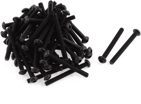 uxcell M3x30mm 10.9 Alloy Steel Button Head Hex Socket Cap Screw Bolt 50pcs in Saudi Arabia