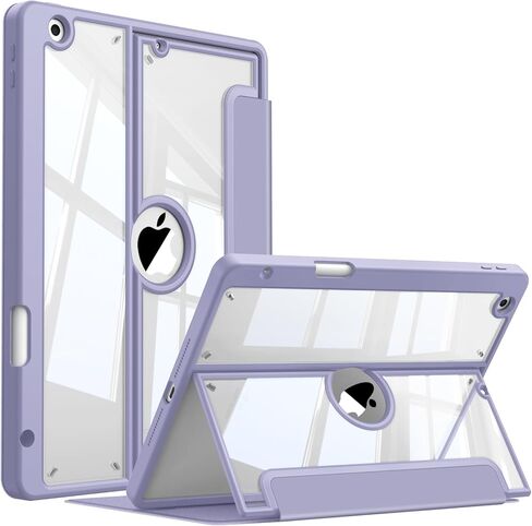 Fintie Clear Case for iPad 9th Generation (2021) / 8th Generation (2020) / 7th Gen (2019) 10.2 Inch - Multiple Angles Viewing Shockproof Soft TPU Cover with Pencil Holder, Rose Gold in Saudi Arabia