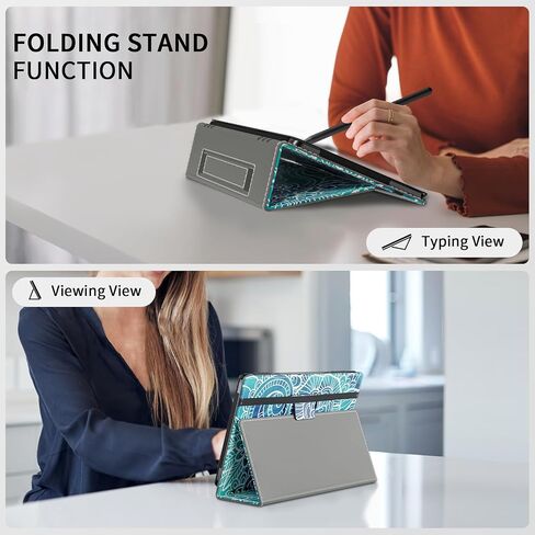 VORI Case for All-New Amazon Kindle Fire HD 10 Tablet and Fire HD 10 Plus (13th/11th Generation 2023/2021 Release) 10.1" - Slim Folding Stand Folio Cover with Auto Wake/Sleep & Hand Strap, Mandala in Saudi Arabia