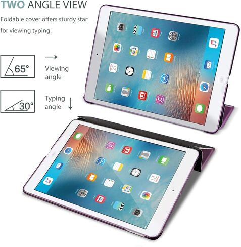 Smart Case for iPad Mini 1 2 3(Model: A1432 A1454 A1455 A1489 A1490 A1491 A1599 A1600), Slim Lightweight Stand Cover with Translucent Frosted Back Support Auto Sleep/Wake –Navy Blue in Kuwait