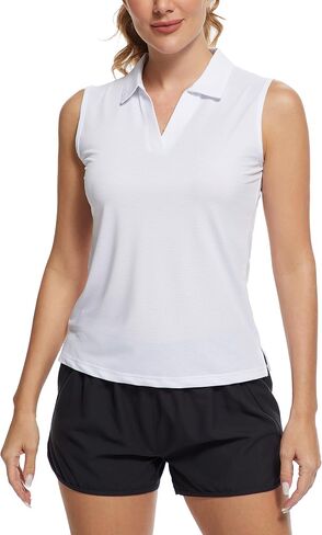 MathCat Women's Sleeveless Golf Shirts UPF 50+ Quickly Dry Tennis Polo Lightweight Sports Athletic Tank Tops in Saudi Arabia