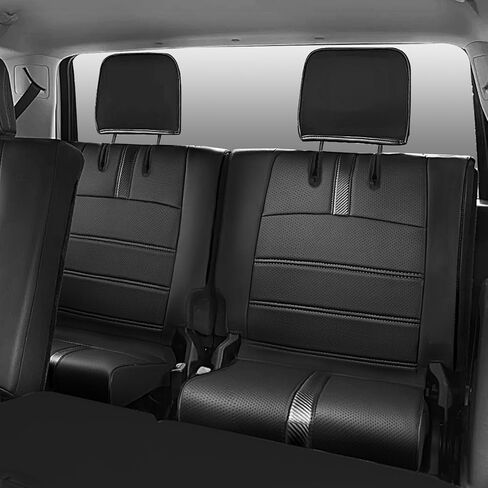 PTYYDS Seat Covers Compatible with 2011-2024 Toyota 4Runner Seat Covers 2-Row Leather Covers Replacement for 2011-2024 Toyota 4Runner Accessories(2-Row,5 Seats Model ONLY,Full Set,Black) in Kuwait