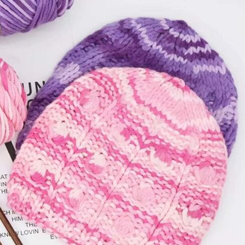 Red Black Soft Cotton Crochet Yarn 100g/0.22lb Knitting Cotton Yarn Rainbow Gradient Cotton Yarns DIY Knitting Yarn Hand Knit Yarn Worsted Yarn Super Soft Warm Yarn for Sweater Bag Hat Scarf in Saudi Arabia