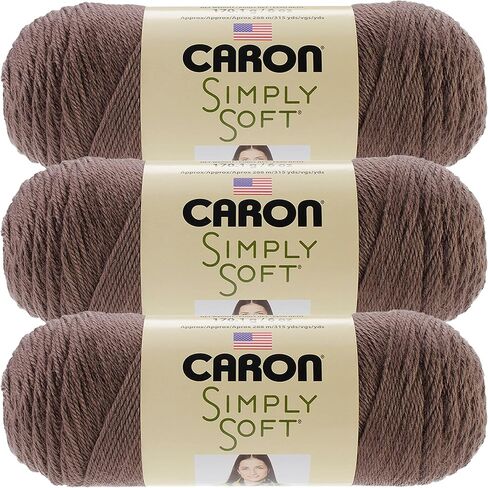Caron Simply Soft Yarn Solids (3-Pack) Taupe H97003-9783 in Saudi Arabia