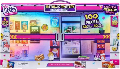 Shopkins Metallic Mystery Micro Mart, 100 Pieces (50 and 50 Mini Packs) Including 4 Special Edition in Kuwait