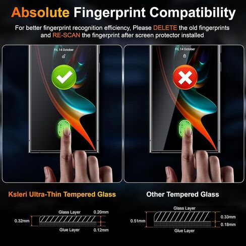 2 Pack Matte Glass Screen Protector for Samsung Galaxy S24 Ultra [6.8 Inch] + 2 Pack Camera Lens Protector with Installation Frame,Fingerprint Unlock Compatible Anti-Glare 0.2mm Tempered Glass in Kuwait