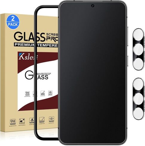 2 Pack Matte Glass Screen Protector for Samsung Galaxy S24 Ultra [6.8 Inch] + 2 Pack Camera Lens Protector with Installation Frame,Fingerprint Unlock Compatible Anti-Glare 0.2mm Tempered Glass in Kuwait