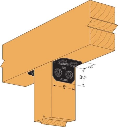 Simpson Strong Tie APVA6 Outdoor Accents® Avant Collection™ ZMAX®, Black Powder-Coated 90° Angle for 6X, 12-Pack in Saudi Arabia
