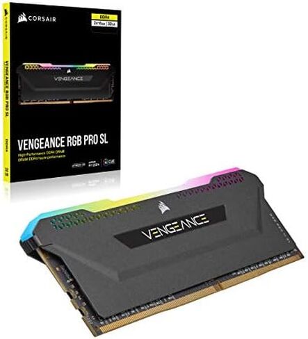 كورسير ذاكرة DDR4 3600 RGB برو اس ال 32 جيجابايت (2×16 جيجابايت) من فينجيانس (PC4-28800) C18 1.35 فولت محسن لAMD رايزن - اسود in Kuwait