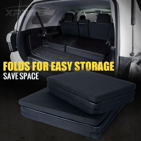 Xprite Tail Cargo Mattress Portable Premium Bed Padding Foldable Camping Sleeping Pad Compatible with 2014 2015 2016 2017 2018 2019 Toyota 4Runner, 2009 and up Subaru Forester & Outback - Black in Saudi Arabia