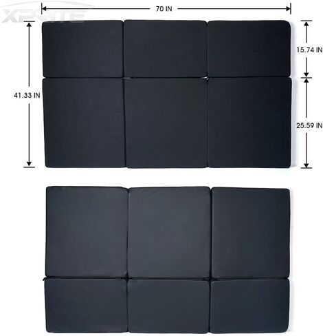 Xprite Tail Cargo Mattress Portable Premium Bed Padding Foldable Camping Sleeping Pad Compatible with 2014 2015 2016 2017 2018 2019 Toyota 4Runner, 2009 and up Subaru Forester & Outback - Black in Saudi Arabia