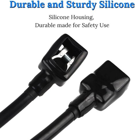 WATERWICH Negative Battery Cable Wire 2 AWG 2-Gauge 20 Inches with 2 hot melt adhesives Pure Copper Perfect Connection for Ship Boat Small Yacht RV Camper Truck Car Vehicle(Negative Battery Cable) in Saudi Arabia