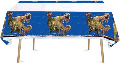 3 قطع من مستلزمات الحفلات الديناصورات الجوراسية حزمة مفارش المائدة البلاستيكية للأطفال الديناصورات الجوراسية ديكورات حفلات أعياد الميلاد مقاس 70 × 42.9 بوصة in Kuwait