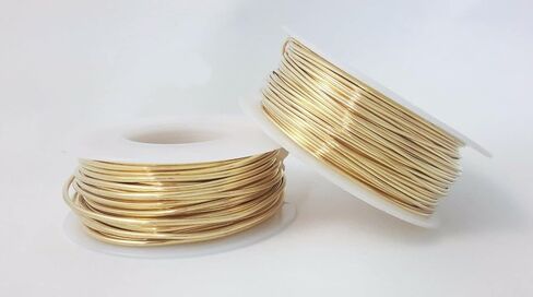 10 Gauge, Jeweler's Brass Wire, Red Brass, Round, Dead Soft, CDA #230 Alloy Jewelry Grade Made in USA - 5FT by CRAFT WIRE in Kuwait