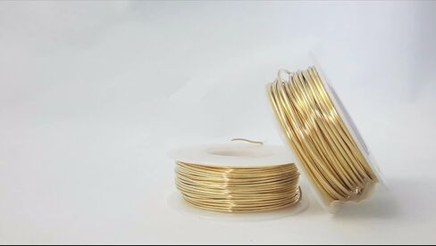10 Gauge, Jeweler's Brass Wire, Red Brass, Round, Dead Soft, CDA #230 Alloy Jewelry Grade Made in USA - 5FT by CRAFT WIRE in Kuwait