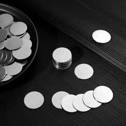 300 Pcs Stainless Steel Disc, Blank Metal Strike Round Plates for Crafts Blank Coins for Crafts Metal Stamping and DIY Jewelry Making,19 Gauge Thickness(3/8 Inch) in Saudi Arabia