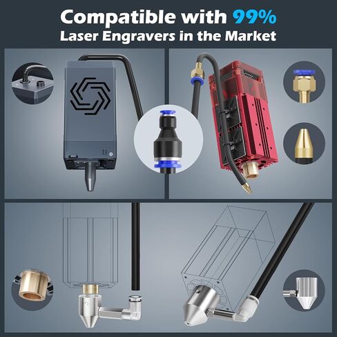 مضخة مساعدة الهواء بالليزر مختارة من Ortur بقدرة 30 لتر/الدقيقة مع أساتذة ليزر لتدفق الهواء قابل للتعديل ومعظم قواطع النقش بالليزر، قطع أسرع وأعمق، إزالة الدخان والغبار، تنظيف السطح والنعومة in Kuwait