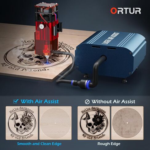 مضخة مساعدة الهواء بالليزر مختارة من Ortur بقدرة 30 لتر/الدقيقة مع أساتذة ليزر لتدفق الهواء قابل للتعديل ومعظم قواطع النقش بالليزر، قطع أسرع وأعمق، إزالة الدخان والغبار، تنظيف السطح والنعومة in Kuwait