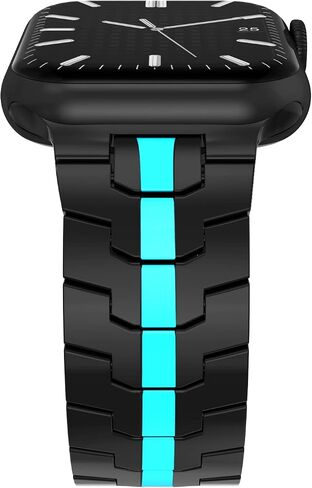 Compatible with Apple Watch Series 8 7 6 5 4 3 2 1 SE Stainless Steel Band Ultra 49mm 45mm 44mm 42mm 42mm 41mm 40mm 38mm Metal Bands, Men's Business Strap in Saudi Arabia