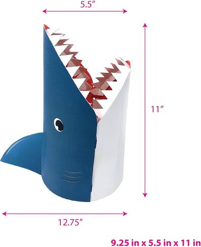 PTI Group Valentines Day DIY Card Collector Mailbox for Kids for Classroom Exchange - Shark, Multi-Color, (PG01537) in Saudi Arabia