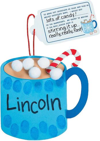 Hot Cocoa Thumbprint Ornament Craft Kits - Crafts for Kids and Fun Home Activities - Makes 12 in Saudi Arabia
