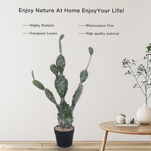 نبات صبار اصطناعي بوعاء 51 بوصة صبار صحراوي صناعي نبات صبار كبير مزيف مع زارع أسود للمنزل والحديقة والمكتب والديكور الداخلي والخارجي in Kuwait