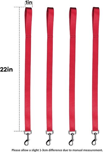 Harrison Howard 4PCS 22" Easily Packed Sturdy Nylon Bucket Straps for Hay Nets and Water Feeder Buckets-Azure Blue in Kuwait