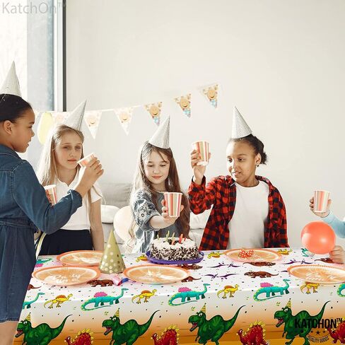 KatchOn, XtraLarge Dinosaur Table Cover for Birthday - 108x54 Inch, Pack of 2 | Dinosaur Table Cloths for Birthday Party | Dino Tablecloth | Dinosaur Party Tablecloth for Dinosaur Party Decorations in Saudi Arabia