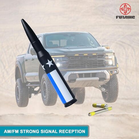 Bullet Car Antenna Replacement for Jeep Wrangler JK & JL (2007-2023) & Jeep Gladiator 2020-2023 Accessories Truck Anti Theft Short Antenna (American Flag) in Saudi Arabia