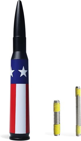 Bullet Car Antenna Replacement for Jeep Wrangler JK & JL (2007-2023) & Jeep Gladiator 2020-2023 Accessories Truck Anti Theft Short Antenna (American Flag) in Saudi Arabia