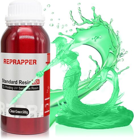 RepRapper 3D Printer Resin, 405nm Fast UV-Curing Color Change 1kg Standard Resin Pack, Photopolymer 3D Printing Resin with Metallic Shine for LCD Printer, Blue/Brass/Silver 3 * 1000g in Saudi Arabia