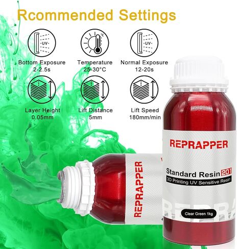 RepRapper 3D Printer Resin, 405nm Fast UV-Curing Color Change 1kg Standard Resin Pack, Photopolymer 3D Printing Resin with Metallic Shine for LCD Printer, Blue/Brass/Silver 3 * 1000g in Saudi Arabia