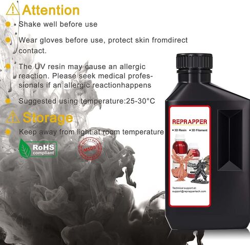 RepRapper 3D Printer Resin, 405nm Fast UV-Curing Color Change 1kg Standard Resin Pack, Photopolymer 3D Printing Resin with Metallic Shine for LCD Printer, Blue/Brass/Silver 3 * 1000g in Saudi Arabia