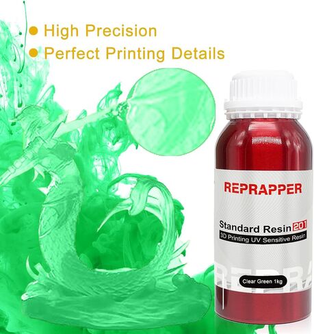RepRapper 3D Printer Resin, 405nm Fast UV-Curing Color Change 1kg Standard Resin Pack, Photopolymer 3D Printing Resin with Metallic Shine for LCD Printer, Blue/Brass/Silver 3 * 1000g in Saudi Arabia