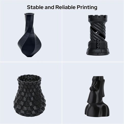 2024 خيوط طابعة PLA Plus ثلاثية الأبعاد الجديدة، جرح أنيق PLA+ دقة الأبعاد 1.75 مم +/- 0.02 مم، تناسب معظم طابعات FDM ثلاثية الأبعاد، حزمة 1 كجم (2.2 رطل)، PLA أسود in Saudi Arabia