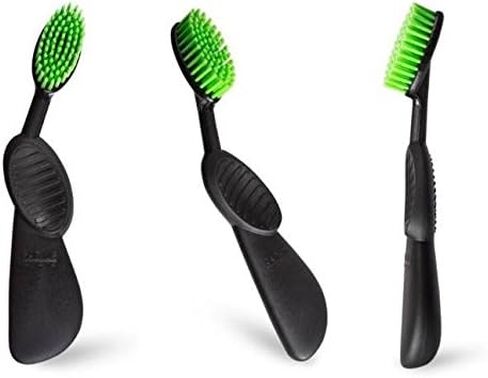 RADIUS - Scuba Right Hand Toothbrush, Soft Bristles, Flex-Neck Technology that Reduces Pressure on Teeth and Gums, Made with Sustainable Materials (Colors May Vary) in Saudi Arabia