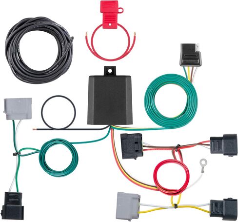 CURT 56345 Vehicle-Side Custom 4-Pin Trailer Wiring Harness, Fits Select Ford Escape, Mazda Tribute , Black in Kuwait