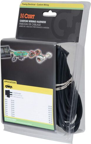 CURT 56345 Vehicle-Side Custom 4-Pin Trailer Wiring Harness, Fits Select Ford Escape, Mazda Tribute , Black in Kuwait