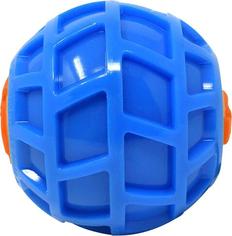 Nerf Dog 4in TPR EXO Squeak Ball - Blue/Orange, Large Breeds in Kuwait