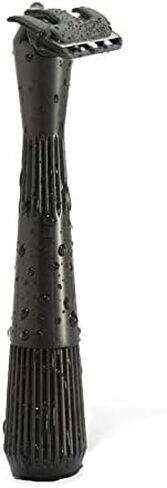 Leaf Shave | Twig Razor, Black - All-Metal, Eco-Friendly Razor for Men & Women; Includes 5 Stainless Steel Single-Edge Razor Blades; Recommended for Face Shaving Lighter Hair and Sensitive Skin in Saudi Arabia