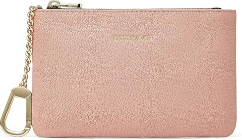 محفظة جلدية صغيرة للعملات المعدنية، محفظة تغيير للنساء مع سلسلة خطافية معدنية (4-وردي) in Kuwait