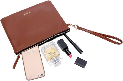 محفظة جلدية صغيرة للعملات المعدنية، محفظة تغيير للنساء مع سلسلة خطافية معدنية (4-وردي) in Kuwait