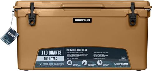 صندوق ثلج Driftsun بسعة 110 لتر، عالي التحمل، مبرد معزول تجاريًا عالي الأداء، أبيض in Kuwait