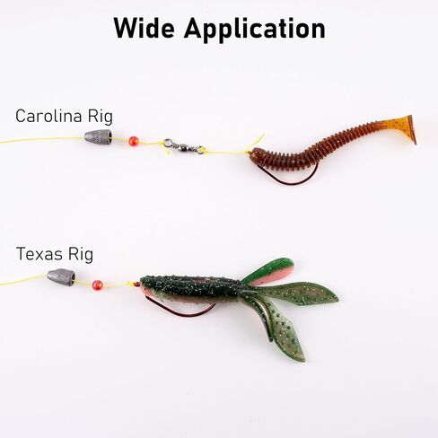 Dr.Fish 100 Pack EWG Fishing Hooks Bass Fishing Hooks Offset Shank Worm Hooks Round Bend Wide Gap Drop Shot Texas Carolina Rig Hooks High Carbon Steel Live Bait Fishing Hooks Freshwater Saltwater in Saudi Arabia