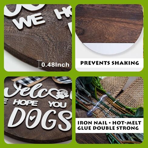 Welcome Sign Wreath for Front Door Porch Outside, 3D Rustic Solid Wood Wreaths Use for Farmhouse Outdoor Indoor, Beaded Hanging with Eucalyptus in Saudi Arabia